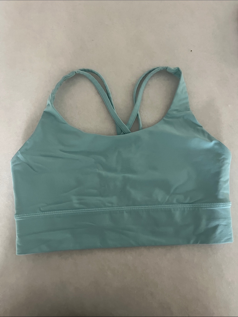 lululemon athletica aqua blue Cross-Strap Sports Bra